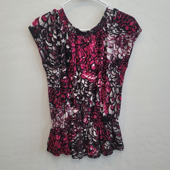 Worthington Pink & Black Blouse Top Women's Size Small - Picture 9 of 9